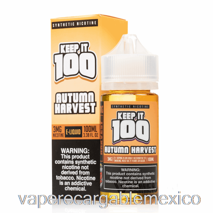 Vape Recargable Cosecha De Otoño - Keep It 100 E-líquido - 100ml 3mg